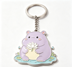 Custom Capybara Keychain <b>Cute</b> Animal Metal <b>Keyring</b> Enamel Zinc Alloy Pendant Gift Souvenir - Product Image 3