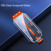 Kit d'installation de protection d'écran en verre trempé HD transparent facile à poser pour iPhone 13 14 15 Pro Max