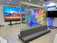Moniteur interactif intelligent de TV d'écran transparent de l'écran OLED de bureau de 30 55 pouces pour le centre commercial
