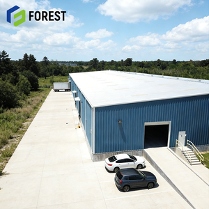 Bâtiment en acier préfabriqué multi-aisles ignifuge et peint, conforme aux normes de sécurité, pour entrepôt, logistique d'outre-mer, atelier et usage commercial - Product Image 1