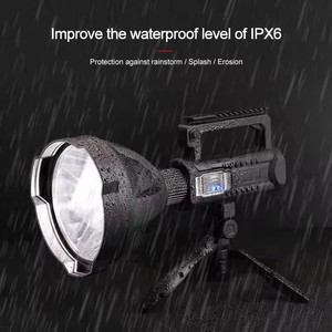New High Power <strong>Flashlight</strong> LED Portable Mountable <strong>Bracket</strong> Handheld Searchlight USB Rechargeable Spotlight Waterproof Torch Light - Product Image 3