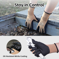 Guantes de Trabajo Recubiertos de Nitrilo con Microespuma XINGYU, Tejido de Nailon y Elastano, Flexibles, Antideslizantes, para Seguridad en Automoción y Almacenes
