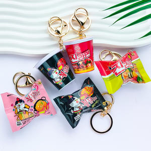 Shin Ramyun <span class=keywords><strong>turchia</strong></span> Noodles simulazione onda imballaggio ciondolo plastica cibo giocattolo capsula Pvc borsa portachiavi accessorio portachiavi portachiavi - Product Image 2