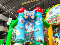 Vente directe usine : Château gonflable combiné avec toboggan, thème Monde des prairies et Papillons, pour usage résidentiel, parc d'attractions pour enfants