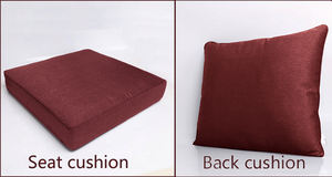 Cojín de espuma viscoelástica de tela resistente al agua, reemplazo de asiento de sofá con cremallera con almohada - Product Image 5