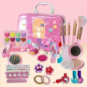 Luckykoo Ensemble de jouets cosmétiques de simulation pour enfants, kit de maquillage d'imitation, ensemble de rouge à lèvres et de vernis à ongles, cadeau d'anniversaire pour filles - Product Image 3