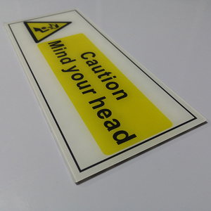 Personalizado bajo <span class=keywords><strong>de</strong></span> ver tu cabeza autoadhesivo acrílico aviso precaución <span class=keywords><strong>de</strong></span> señal <span class=keywords><strong>de</strong></span> advertencia - Product Image 5