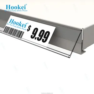 Porte-étiquette magnétique pour étagère de supermarché Bande de données en plastique transparent pour l'entreposage et le stockage des fournitures