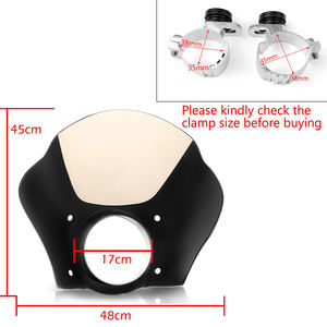 Parabrisas negro <span class=keywords><strong>Cafe</strong></span> <span class=keywords><strong>Racer</strong></span> Parabrisas <span class=keywords><strong>Carenado</strong></span> para Sportster XL 883 1200 FXDL 1986-2016 - Product Image 3