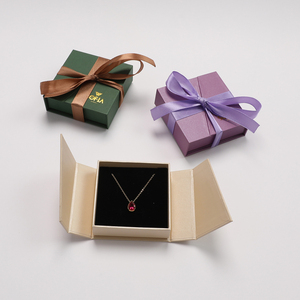 Luxury Colorful Cardboard Paper Bracelet Necklace <b>Ring</b> Earrings Gift Jewelry <b>Boxes</b> Packaging with Custom Logo - Product Image 4