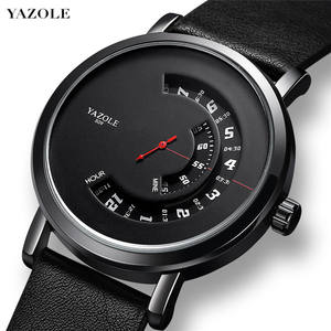 Yazole-Relojes de pulsera de cuarzo para hombre, reloj masculino clásico, con fecha automática, banda de cuero suave, relojes de regalo para amantes del marido y el jefe, 511 - Product Image 1
