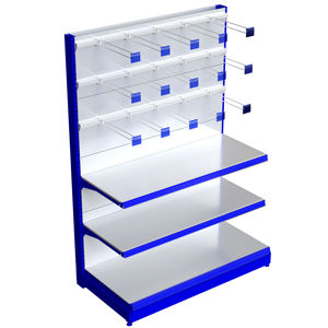 Estanterías de Supermercado con Recubrimiento en Polvo Resistente a los Arañazos, Unidad de Góndola de Acero Duradero para Áreas Comerciales de Alto Tráfico - Product Image 1