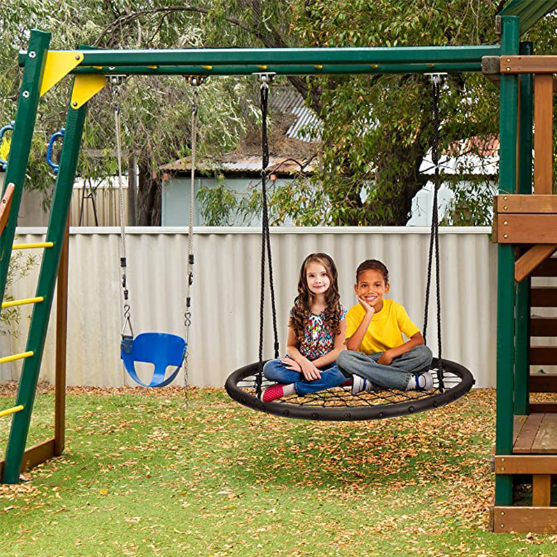 Zoshine Kids 40 ''círculo columpio platillo volador árbol columpio al aire libre patio trasero círculo redondo columpio