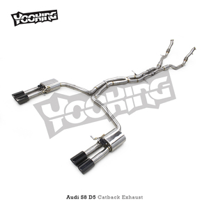 ท่อไอเสีย SS304 แบบเต็มระบบสำหรับ <span class=keywords><strong>Audi</strong></span> <span class=keywords><strong>S8</strong></span> D5 4.0T ปี 2020-2024 พร้อมวาล์วควบคุมเสียงแบบ Catback และเรโซเนเตอร์ หัวท่อไอเสียแบบสี่ทางออก - Product Image 6