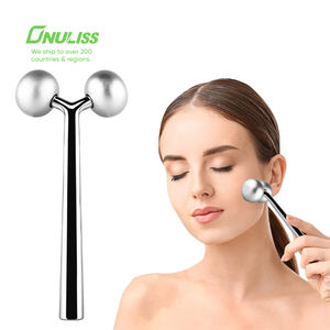 Venta al por mayor 2 en 1 Face <span class=keywords><strong>Sculptor</strong></span> Face Scrubber Metal Face Massage Roller Masajeador <span class=keywords><strong>facial</strong></span> - Product Image 2