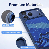 Coque de téléphone antichoc avec découpe métallique pour appareil photo et impression dorée mate multicolore pour iPhone 18 Series