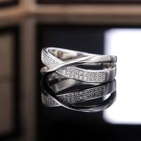 Vente chaude 925 Argent Moissanite Hommes Anneau Large Bande Conception Transfrontalière Bijoux pour la Fête ou l'Usage Quotidien