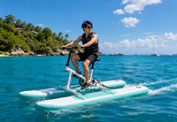 Vélo aquatique gonflable portable avec pédalier, planche à pagaie en PVC durable pour les vacances en plein air et les sports nautiques