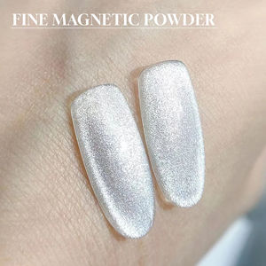 Gel Polish Occhi di Gatto Effetto Luna Super Bianco Brillante, Gel Magnetico Universale Effetto Cristallo Argento - Product Image 2