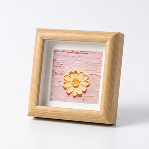 Cadre <span class=keywords><strong>photo</strong></span> carré creux personnalisable avec support brodé pour mur, cadre boîte à ombre moderne et durable pour affichage sur table - Product Image 1