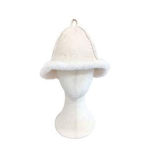 Chapeau de sauna en feutre de laine de luxe - Réutilisable, doux, broderie personnalisée, nouvelle arrivée, casquette de spa haut de gamme pour hôtel et cadeau - Product Image 3