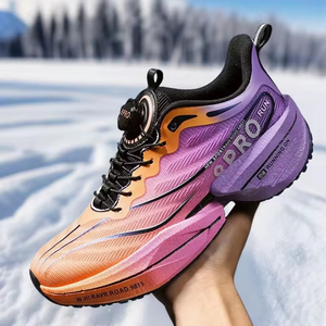 Nouvelles chaussures de course 2026 à plaque carbone pour hommes, semelle en caoutchouc Popcorn, ultra légères, en maille tissée Flying Thread, pour couple, vente en gros - Product Image 2