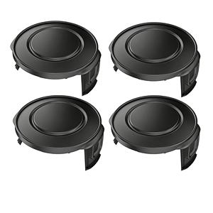 Paquete de 4 tapas de carrete para cabezal de desbrozadora RSJA-01-1, piezas de repuesto para cortacésped, carrete de hilo negro para Spear y Jackson GT450/GT600/N1F-GT-280 - Product Image 1