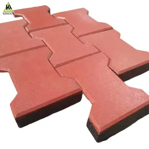 High Density Anti-Break Dog Bone Dog-bone Rubber Tiles Interlocking Rubber Brick Paver for Walkways Outdoor Playground Horse St