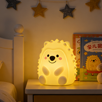 Lampe de nuit portable pour bébé en silicone souple rechargeable, décoration kawaii pour chambre d'enfant, mignonne lampe de nuit hérisson pour enfants, cadeaux pour enfants