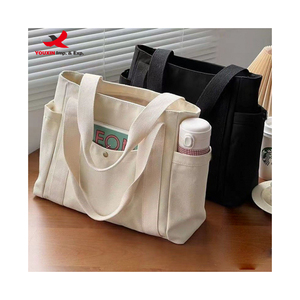 Customized Natural Tote <b>Bag</b> for Women <b>Large</b> Capacity Tote <b>Bags</b> for College Students with Pocket <b>Canvas</b> for Work Going Book <b>Bag</b> - Product Image 1