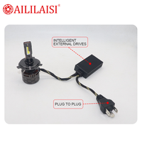 Ampoule LED H4 9-36V à large plage de tension pour phare de voiture, ultra-lumineuse, avec driver intégré, ventilateur de refroidissement et dissipateur thermique, stable et durable, faisceau Hi/Lo