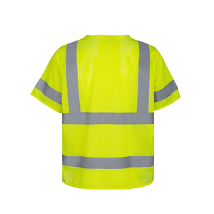 Chaleco de seguridad de malla de alta visibilidad Clase 3 básico personalizado cinta reflectante de 2 pulgadas de ancho alto para trabajo en carretera - Product Image 3