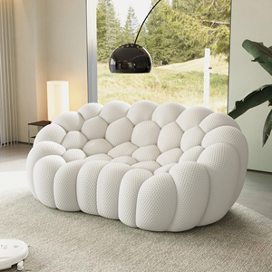 Sofá Moderno para Sala de Estar, Compresible al Vacío, Color Gris Claro, Sofá de Burbujas Curvo de 1, 2 y 3 Plazas, Juego de Sofás Estilo Fútbol - Product Image 5