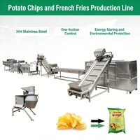 Línea de Procesamiento de Papas Fritas y Patatas Fritas de Acero Inoxidable, Maquinaria de Producción Automática