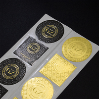 Autocollant personnalisé en vinyle imprimé feuille d'or logo découpé autocollant personnalisé étiquette cosmétique étanche UV autocollant