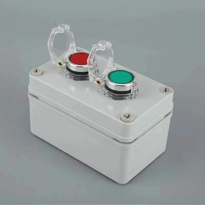 Excelente isolamento elétrico plástico botão controle caixa gabinete interruptor caixa