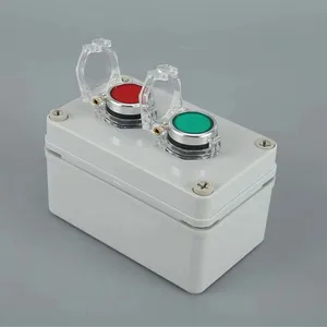 Caja de interruptor de caja de control de botón pulsador de plástico eléctrico de excelente aislamiento
