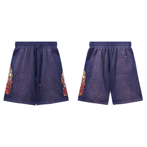 Hiphop Streetwear Mode Sublimatie Zuur Gewassen Shorts Gratis Verzending Die Beslist Oorlog Hoge Kwaliteit Vintage Mannen Corduroy Stof