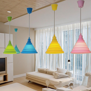<span class=keywords><strong>Lampadario</strong></span> a sospensione pieghevole a LED in Silicone con paralume per cucina soggiorno camera da letto studio sala da pranzo - Product Image 2