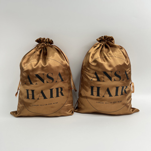 Wholesale Luxury Satin Gift Bags Wedding Favor Baby Shower Christmas Gift Bags Silk Drawstring Bags with Custom Logo - Product Image 1