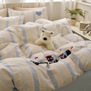 Cartoon Cute Double-layer 100% Cotton Breathable Four-piece <strong>Set</strong> for Maternal Infant Soft Skin-friendly - Product Image 5