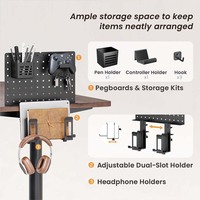Support de fixation pour panneau perforé de bureau DET08-01 – Organisateur de bureau, support latéral pour panneau perforé, kits de rangement pour panneau perforé, organisation de bureau