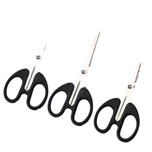 Tijeras de Acero Inoxidable Negras Multiusos para Manualidades, Corte de Papel de Oficina, Herramientas de Bricolaje para Estudiantes - Product Image 5