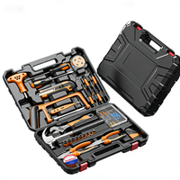 Ensemble d'outils à main professionnels multifonctionnels complets en mallette rigide isolée, comprenant des clés à douille, des pinces combinées en acier au carbone, garantie OEM 1 an