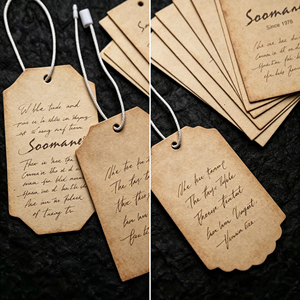 Custom Luxury Waterproof Swing Hangtag for Clothing Socks Shoes Bags Bottle Gifts Hanging Garment Tag - Product Image 4
