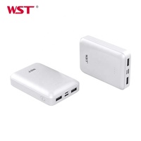 WST Tersedia  Produk Baru Terlaris 2024 Baterai Polimer Mini USB Ganda 10000mah Power Bank untuk Hadiah