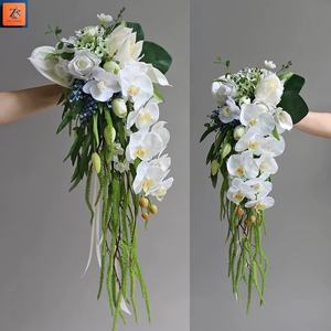 <span class=keywords><strong>Bouquet</strong></span> de <span class=keywords><strong>Mariage</strong></span> ZIKE en Cascade de Fleurs, Style Goutte d'Eau, pour Mariée, Photographie de <span class=keywords><strong>Mariage</strong></span>, Décoration Intérieure - Product Image 2
