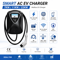 Borne de recharge murale Type 2 pour véhicules électriques, idéale pour la maison, les parkings, les appartements et les bâtiments commerciaux