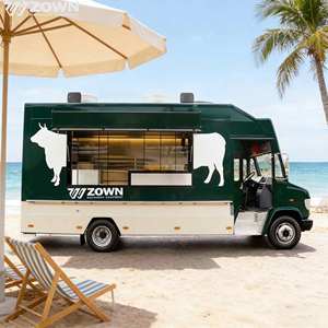 Camion de restauration mobile électrique au design moderne, entièrement équipé, pour la vente de burgers, glaces et café en rue - Product Image 1