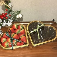Fournisseur direct d'usine, boîte d'emballage pour fruits en forme de cœur en PET de qualité alimentaire